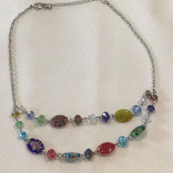 Colorful 2 tiered and 3 tired necklaces - Picture 2 of 10